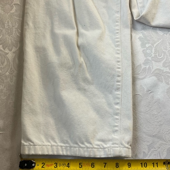 Zara Straight Wide Leg Women Size 8 White 5 Pocket Denim Jeans - Picture 7 of 7